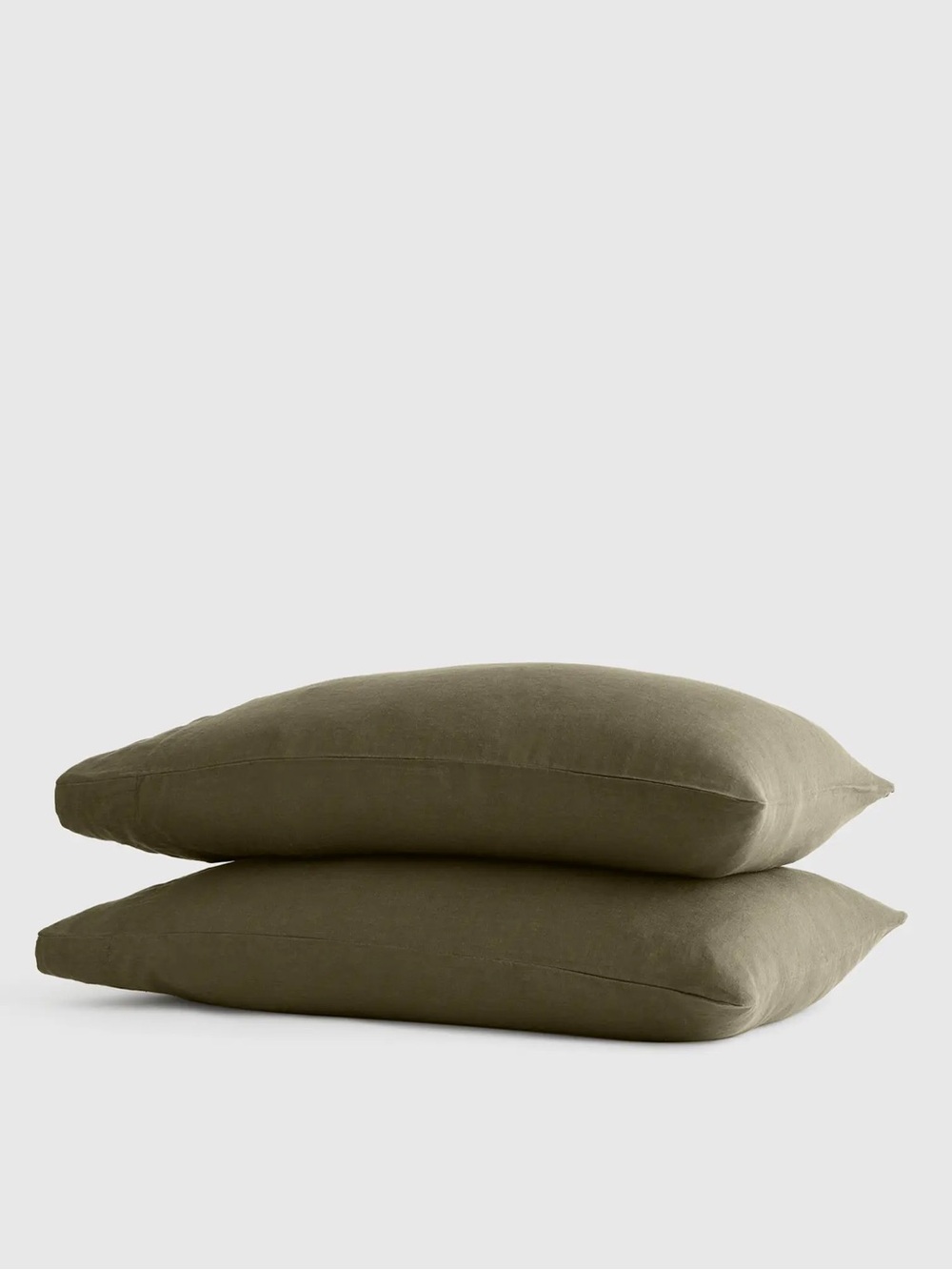Quince European Linen Pillowcase Set Standard DUSTY OLIVE